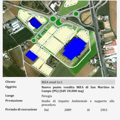 Nuovo punto vendita IKEA di San Martino in Campo (PG) (SdV 20.000 mq)