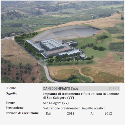 Impianto di trattamento rifiuti ubicato in Comune di San Calogero (VV)