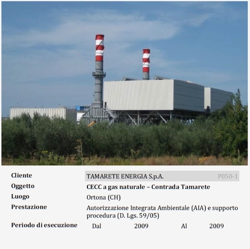 CECC a gas naturale â€“ Contrada Tamarete