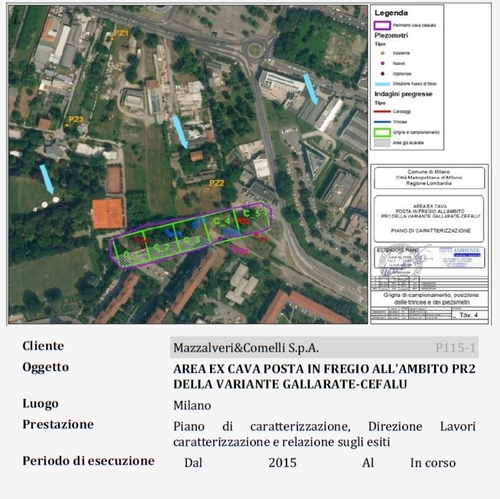 AREA EX CAVA POSTA IN FREGIO ALL'AMBITO PR2 DELLA VARIANTE GALLARATE-CEFALU