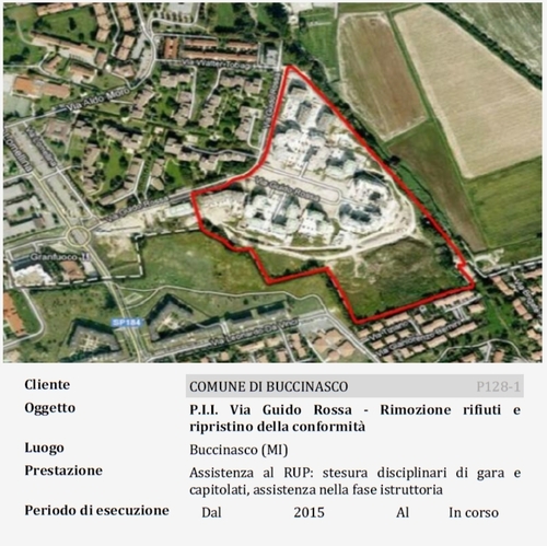 P.I.I. Via Guido Rossa - Rimozione rifiuti e ripristino della conformità