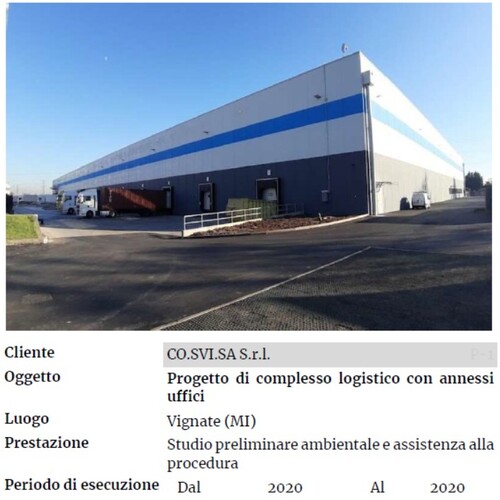 Progetto di complesso logistico con annessi uffici