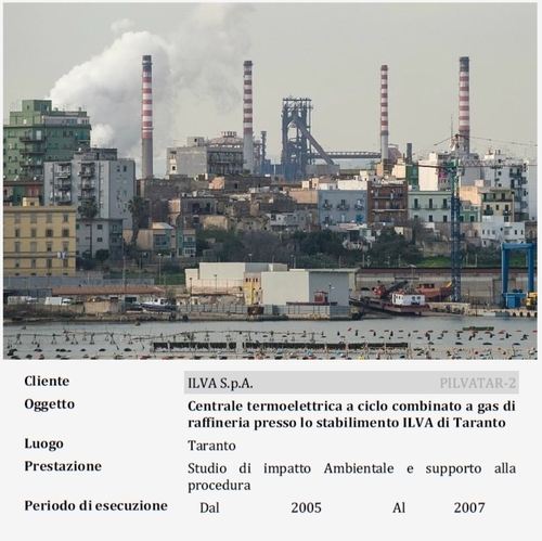 Centrale termoelettrica a ciclo combinato a gas di raffineria presso lo stabilimento ILVA di Taranto